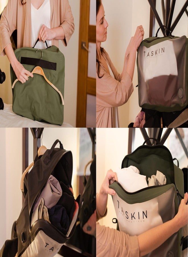 Taskin AirMAX | Heavy-duty Vacuum Compression Packing Cubes | 2X Set (1X Black + 1X Olive Green) + Mini Pump - Image 4