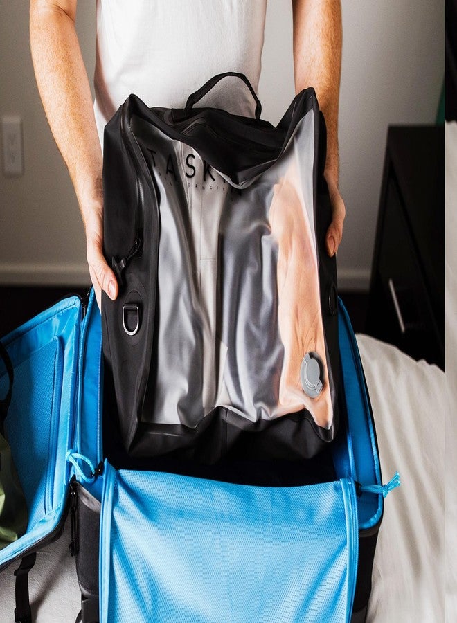 Taskin AirMAX | Heavy-duty Vacuum Compression Packing Cubes | 2X Set (1X Black + 1X Olive Green) + Mini Pump - Image 3