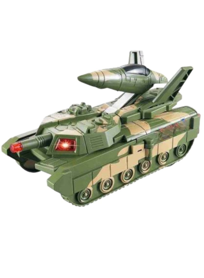 Toy Box 2 in 1 Transformer Tank Aircraft Convertible Tank & Jet Fighter Airplane Toy  - Image 3