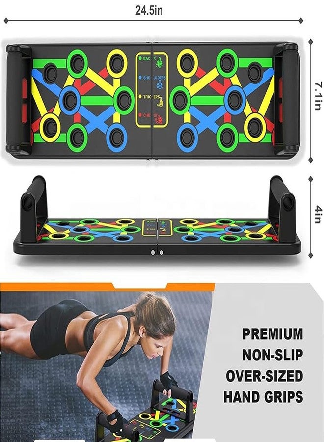 Radiance™ Professional Foldable 14 in1 Push-Up Board with Color-Coded Hand Positions - Portable, Durable Exercise Equipment for Full Body Workout For Man & Women - Image 2