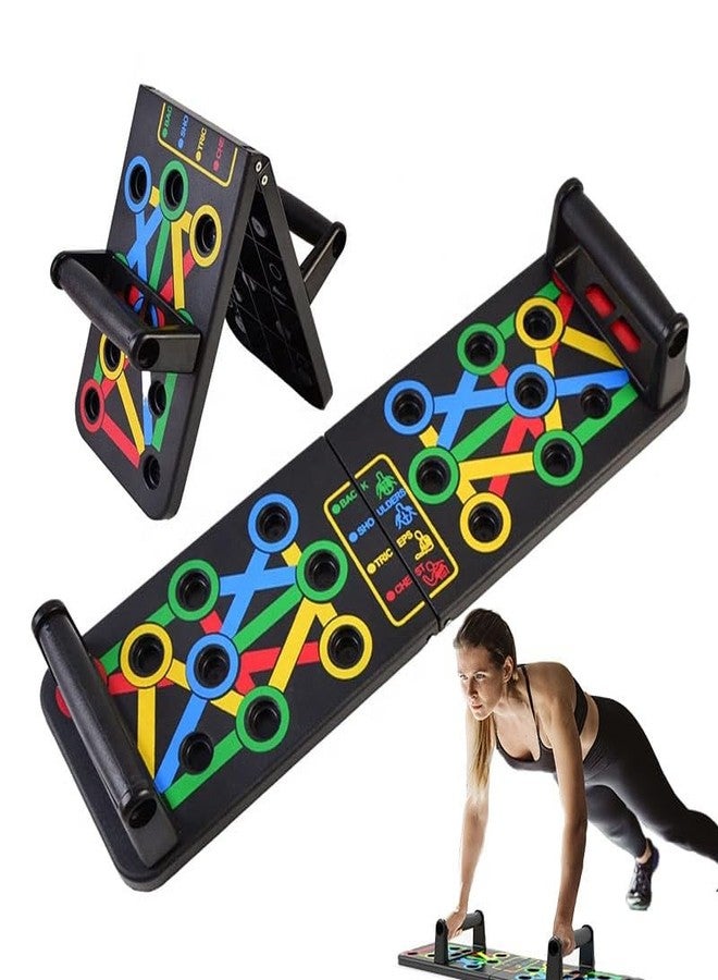 Radiance™ Professional Foldable 14 in1 Push-Up Board with Color-Coded Hand Positions - Portable, Durable Exercise Equipment for Full Body Workout For Man & Women - Image 1