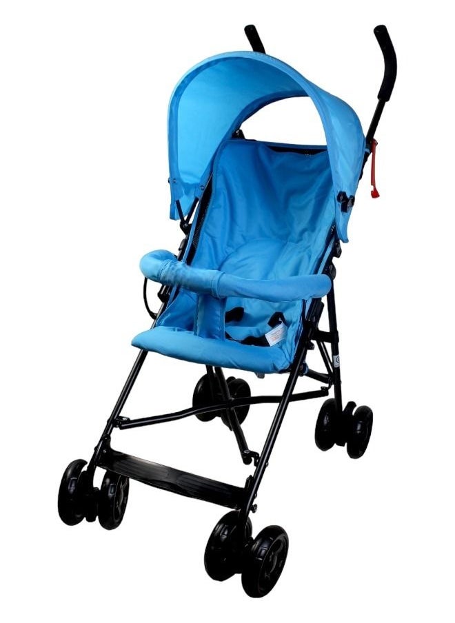 Generic - Foldable Baby Single Stroller Comfortable Lightweight And Compact Design Blue - Image 1