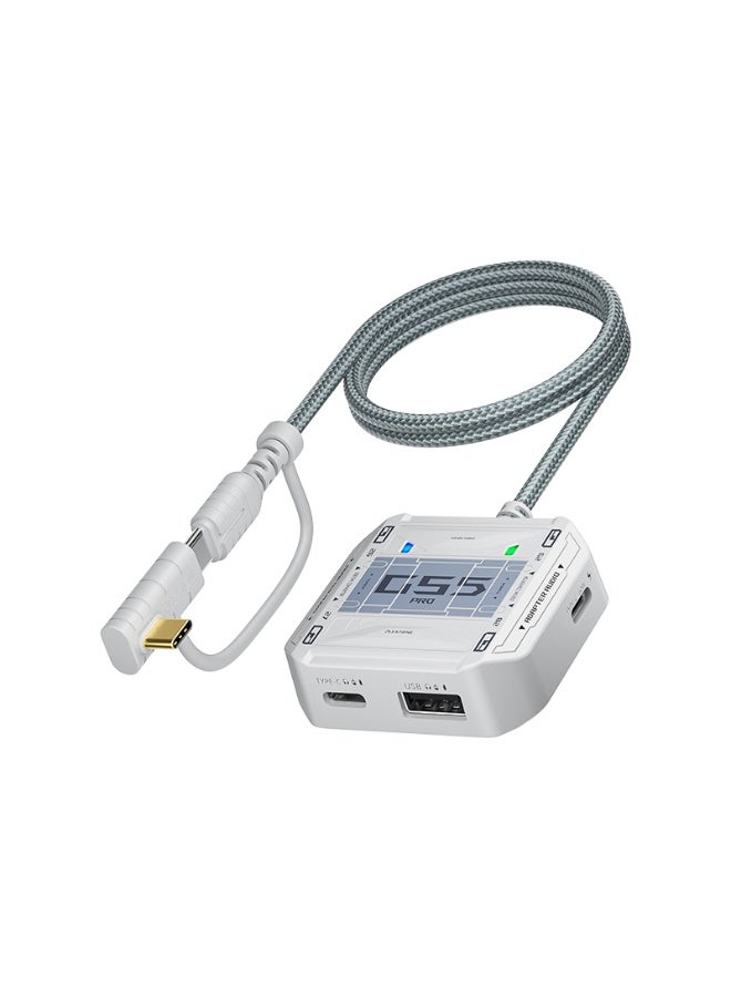 بليكستون محول وموزع ألعاب بليكستون جي إس 5 برو، محول 5 في 1 تايب سي إلى 3.5 ملم وصلة صوت ويو إس بي، شحن سريع بي دي 60 واط، محول صوت سماعات الألعاب، متوافق مع ريد ماجيك، آيباد، آيفون، سامسونج موبايل، الحواسيب المحمولة، الهواتف المحمولة، وأجهزة الألعاب - Image 1