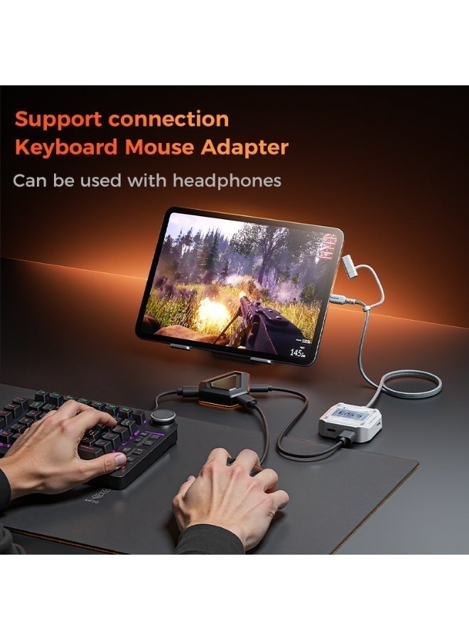 بليكستون محول وموزع ألعاب بليكستون جي إس 5 برو، محول 5 في 1 تايب سي إلى 3.5 ملم وصلة صوت ويو إس بي، شحن سريع بي دي 60 واط، محول صوت سماعات الألعاب، متوافق مع ريد ماجيك، آيباد، آيفون، سامسونج موبايل، الحواسيب المحمولة، الهواتف المحمولة، وأجهزة الألعاب - Image 5