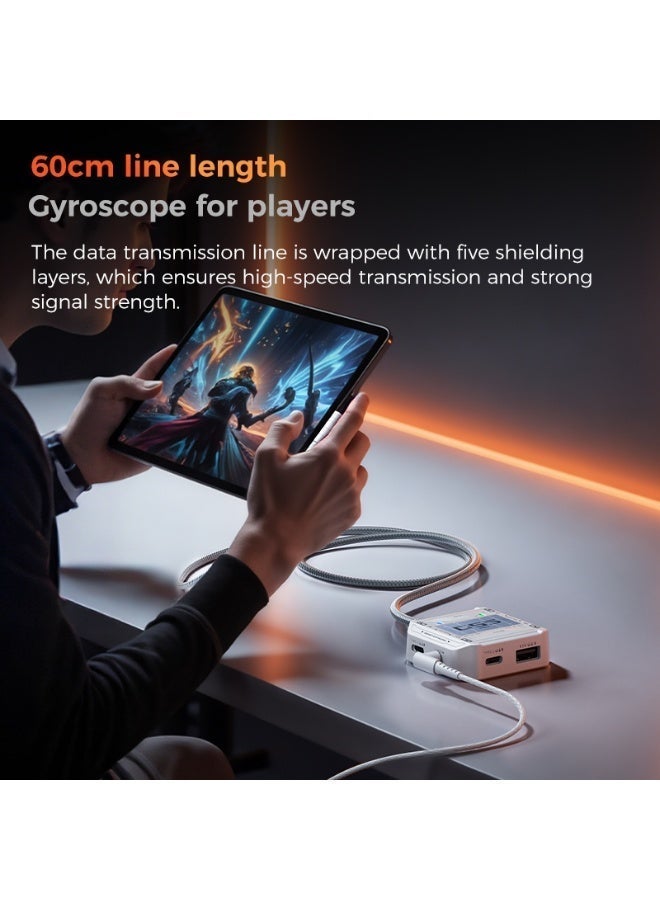 بليكستون محول وموزع ألعاب بليكستون جي إس 5 برو، محول 5 في 1 تايب سي إلى 3.5 ملم وصلة صوت ويو إس بي، شحن سريع بي دي 60 واط، محول صوت سماعات الألعاب، متوافق مع ريد ماجيك، آيباد، آيفون، سامسونج موبايل، الحواسيب المحمولة، الهواتف المحمولة، وأجهزة الألعاب - Image 4