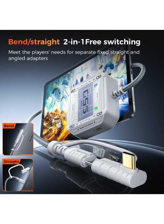 بليكستون محول وموزع ألعاب بليكستون جي إس 5 برو، محول 5 في 1 تايب سي إلى 3.5 ملم وصلة صوت ويو إس بي، شحن سريع بي دي 60 واط، محول صوت سماعات الألعاب، متوافق مع ريد ماجيك، آيباد، آيفون، سامسونج موبايل، الحواسيب المحمولة، الهواتف المحمولة، وأجهزة الألعاب - Image 3