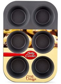 Betty Crocker FE Muffin Pan Jumbo 6cup 35cm BC1093 