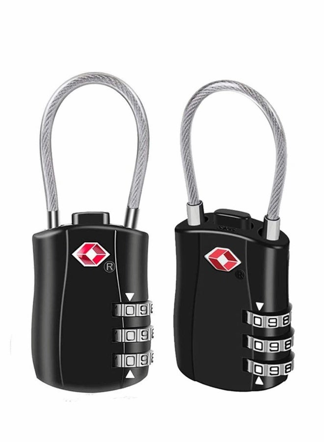 Travel Luggage Locks 2 Pcs, Combination Padlock for Luggage, Suitcases, Backpacks, Duffle Bag Laptop Camera Bag - Image 1