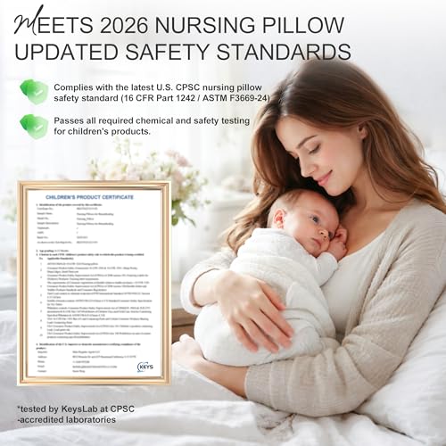 Jaxmoon Nursing Pillows for Breastfeeding Almohada De Lactancia para Bebe Memory Foam Breastfeeding Pillow Baby Feeding Pillow for New Mom Adjustable Waist Strap Storage Pocket Grey - Image 3
