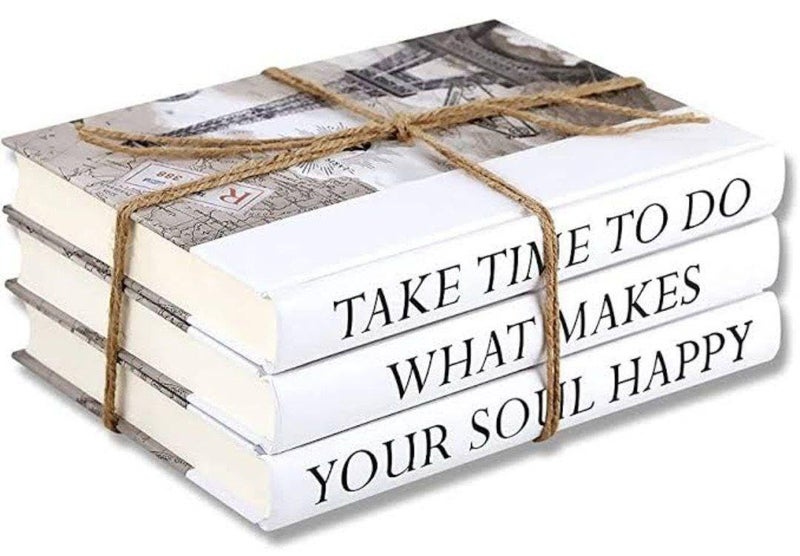 3 decorative books - a decorative set of three units, superior quality, closed construction, an elegant, modern touch to display home furniture, decor, and shelves, an elegant and modern addition. - Image 1