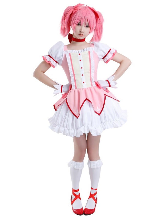 Miccostumes زي كوسبلاي كامل للنساء من ميككوستومز - فستان مادوكا كانامي مع الإكسسوارات (وردي، متوسط) - Image 1