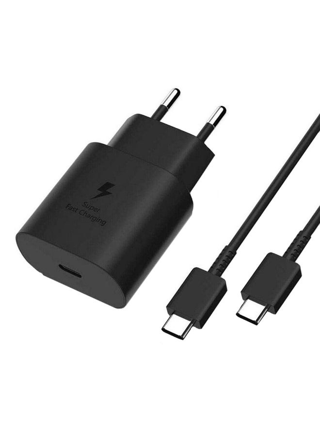 شاحن فائق السرعة 25 واط متوافق مع جميع أجهزة سامسونج – بجودة عالية جدًا مع كابل Type-C إلى Type-C - Image 2