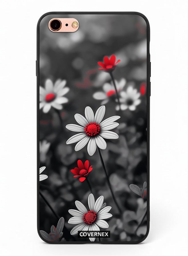 Covernex Apple iPhone 6 Plus Protective Case Cover Printed Featuring Midnight Daisies Set of Flowers - Image 2