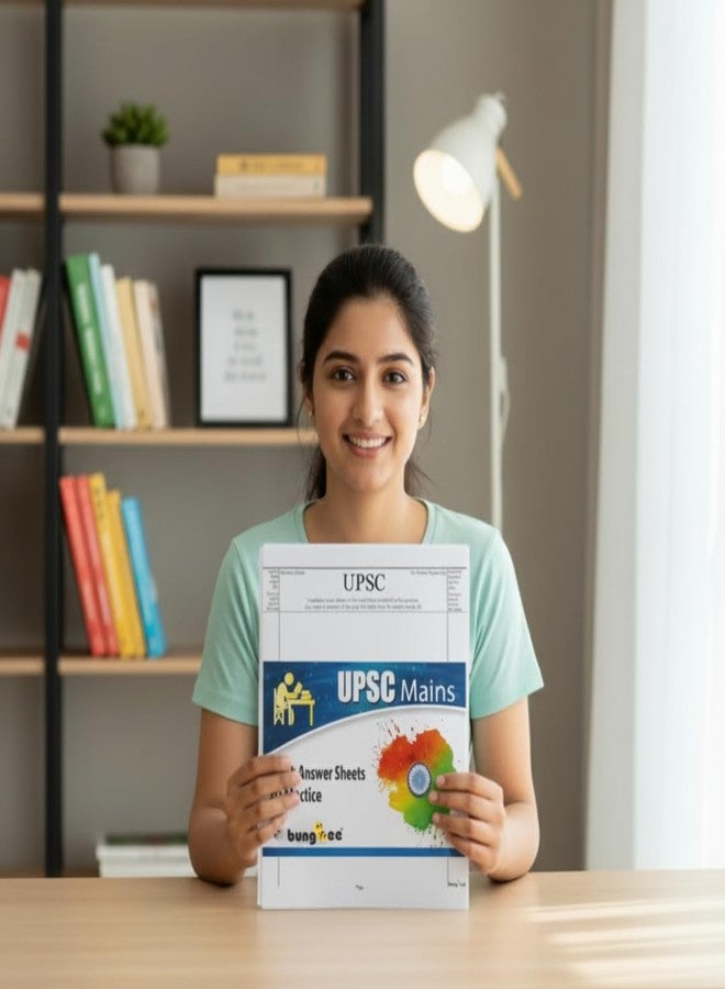 Bungbee UPSC Answer Writing Sheets Booklet Pack of 200 Pages / 100 Loose Sheets for Practice copy, A4 Size, 70 GSM - Image 5