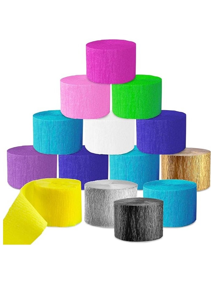 Flamingo 8 Pcs Crepe Paper Streamers Rolls Each Roll 25m Long & 4.5cm Wide - Image 2