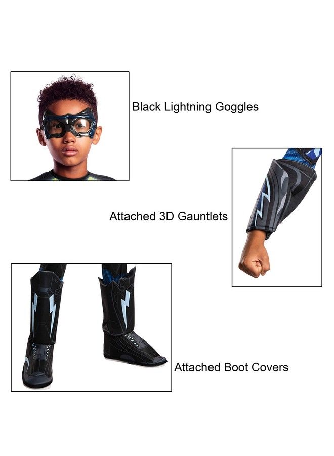 Black Lightning Child Deluxe Black Lightning Costume, Small  - Image 3