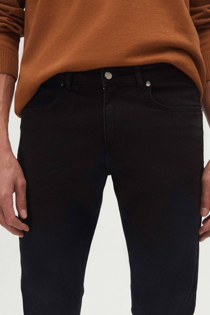 D'S DAMAT Slim Fit Black Straight Straight Leg Denim Trousers 6HCJ3ORT00102  - Image 2