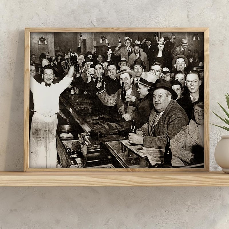 Lone Star Art انتهى حظر الليل - عتيقة SPEAKEASY DICE WALL ART - 11x14 فن مؤطر Speakeasy Decor - Image 2