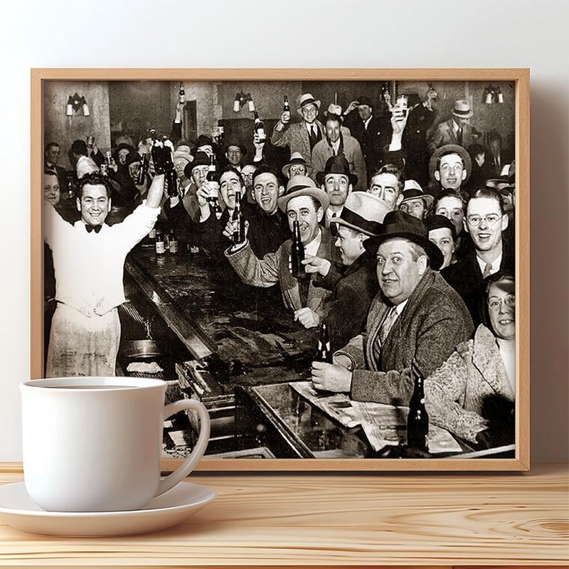 Lone Star Art انتهى حظر الليل - عتيقة SPEAKEASY DICE WALL ART - 11x14 فن مؤطر Speakeasy Decor - Image 4