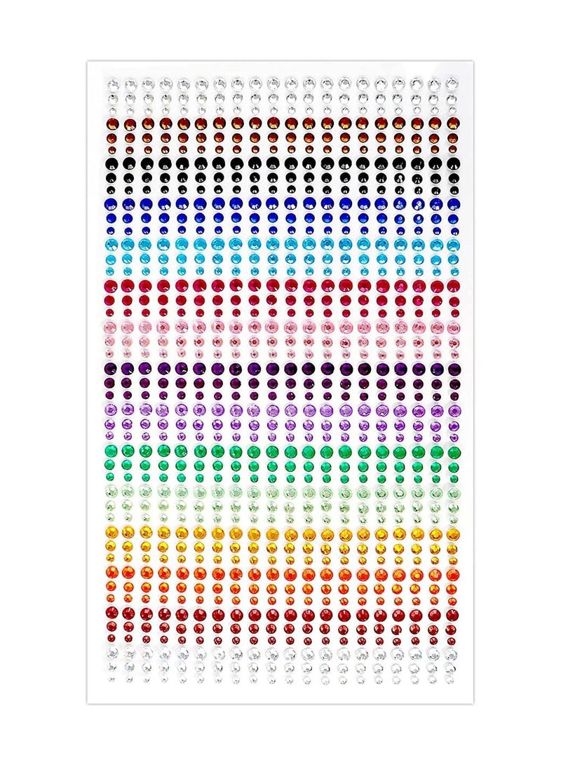 رات سو ٩٠٠ قطعة من ملصقات الراينستون اللاصقة للوجه والأظافر والهواتف المحمولة والحرف اليدوية والبطاقات لتزيينها - Image 1