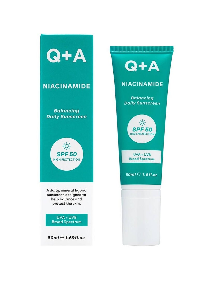 Q+A Niacinamide SPF 50 Sunscreen - Image 1
