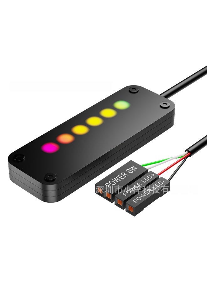 Desktop Computer Switch Extension Cable Internet Cafe Computer Startup Compact Button-Color:Black Shell Colorful Cycle 2 M Line  - Image 3