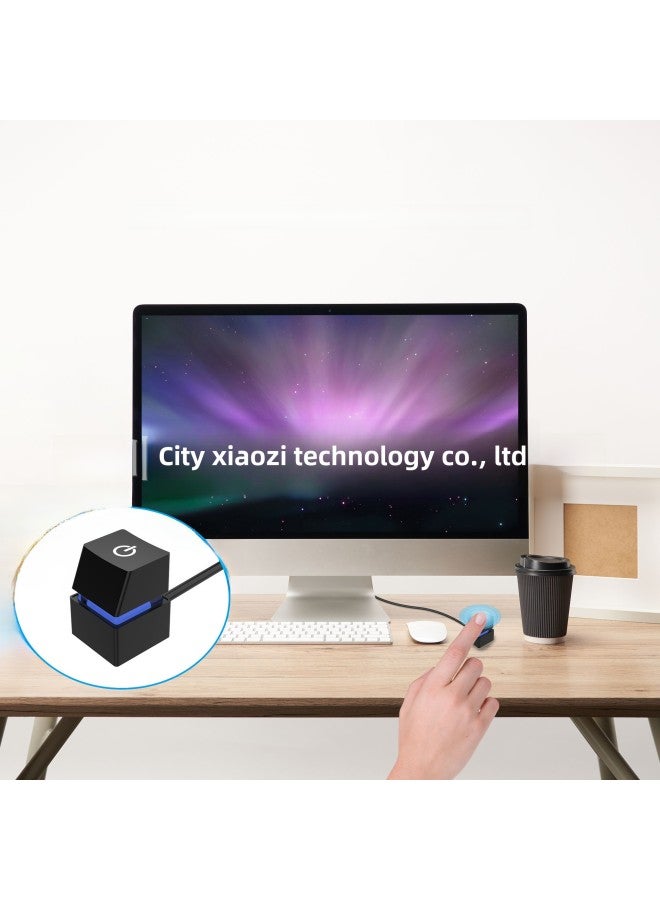 Desktop Computer Switch Extension Cable Internet Cafe Computer Startup Compact Button-Color:Black Shell Colorful Cycle 2 M Line  - Image 4