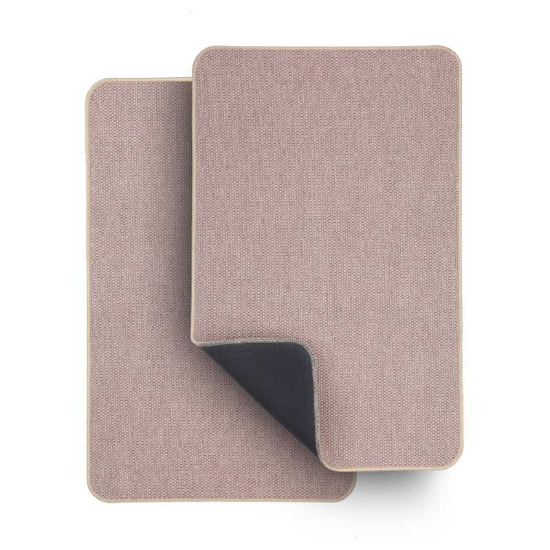 Bath MatUltra Thin Bathroom RugsRubber Bath Mats for BathroomNo Slip Bath RugsQuick DryMachine WashableLow PileAbsorbentShower OutsideSinkHome Decor AccessoriesBeige15x232 Pack