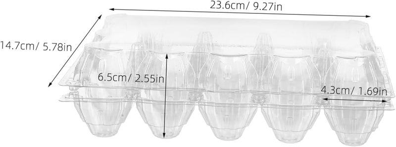 ABOOFAN 6pcs Reusable Plastic Cartons Clear Holder Trays for Refrigerator Storage Safe and Portable Container for Farm and Supermarket Use - Image 2