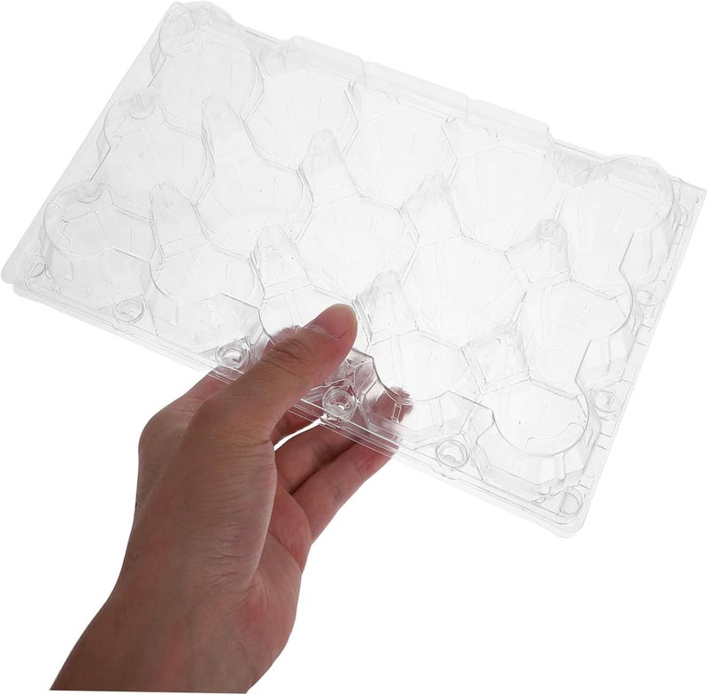 ABOOFAN 6pcs Reusable Plastic Cartons Clear Holder Trays for Refrigerator Storage Safe and Portable Container for Farm and Supermarket Use - Image 4