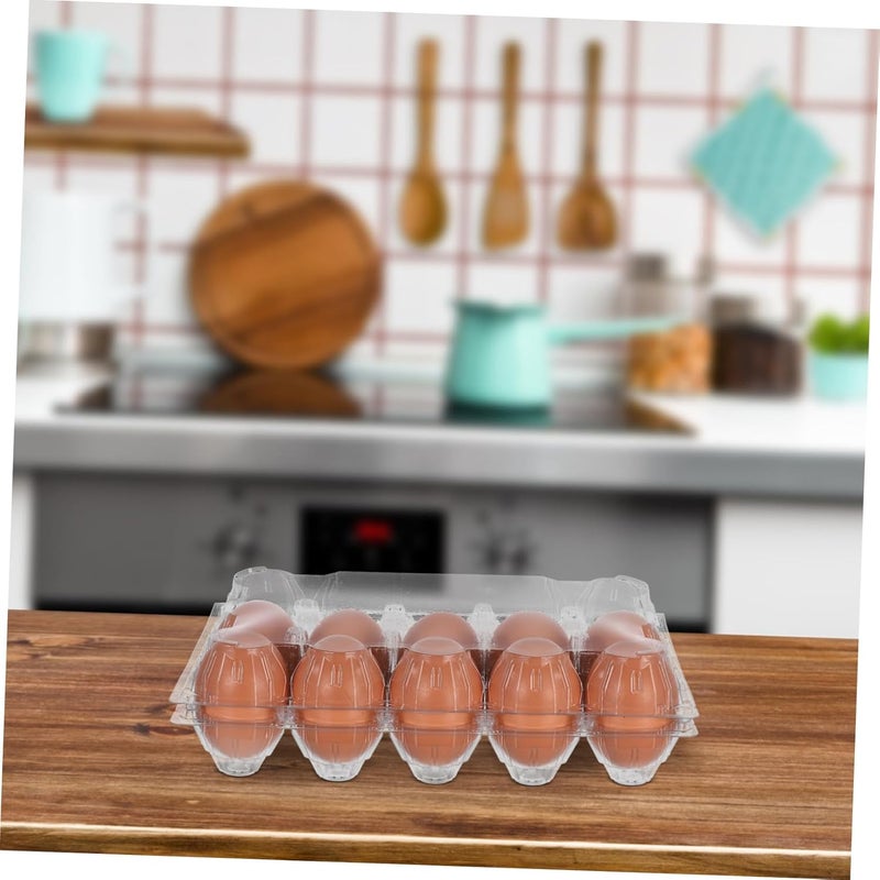 ABOOFAN 6pcs Reusable Plastic Cartons Clear Holder Trays for Refrigerator Storage Safe and Portable Container for Farm and Supermarket Use - Image 5