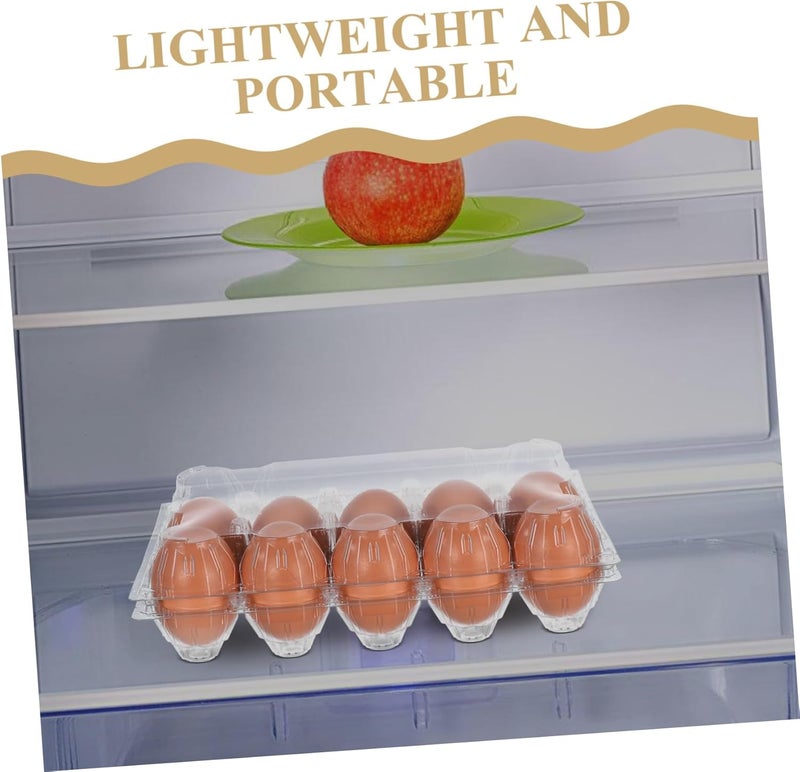 ABOOFAN 6pcs Reusable Plastic Cartons Clear Holder Trays for Refrigerator Storage Safe and Portable Container for Farm and Supermarket Use - Image 3