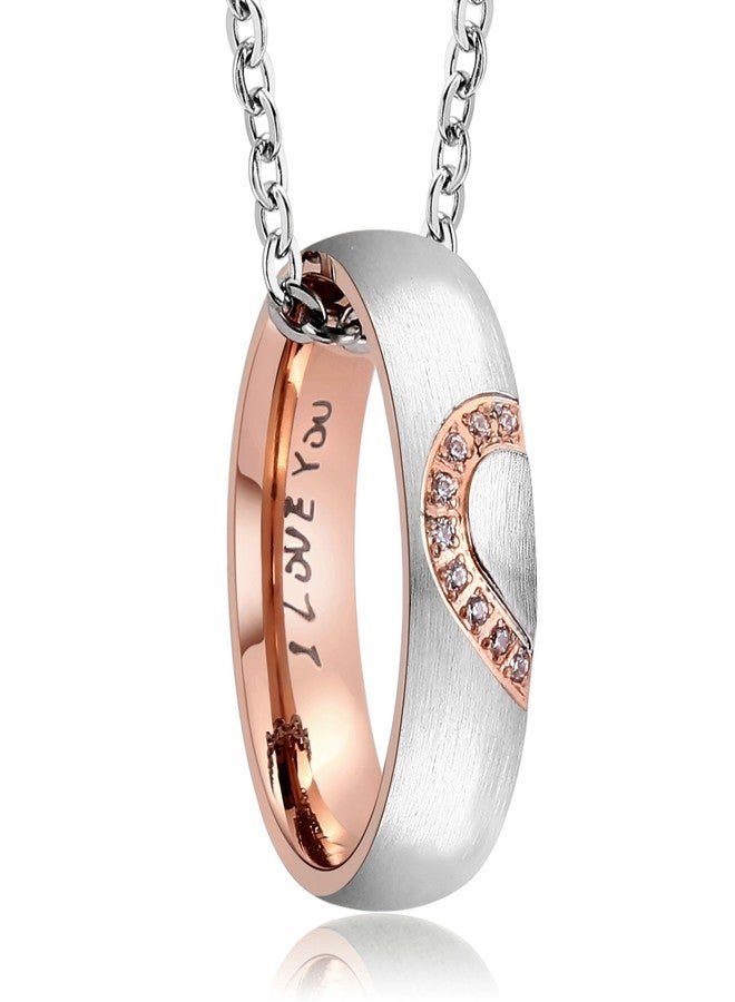 ANAZOZ Hers & Women's Stainless Steel For Real Love Heart Promise Ring Wedding Engagement Bands 6MM US Size 7 - Image 1
