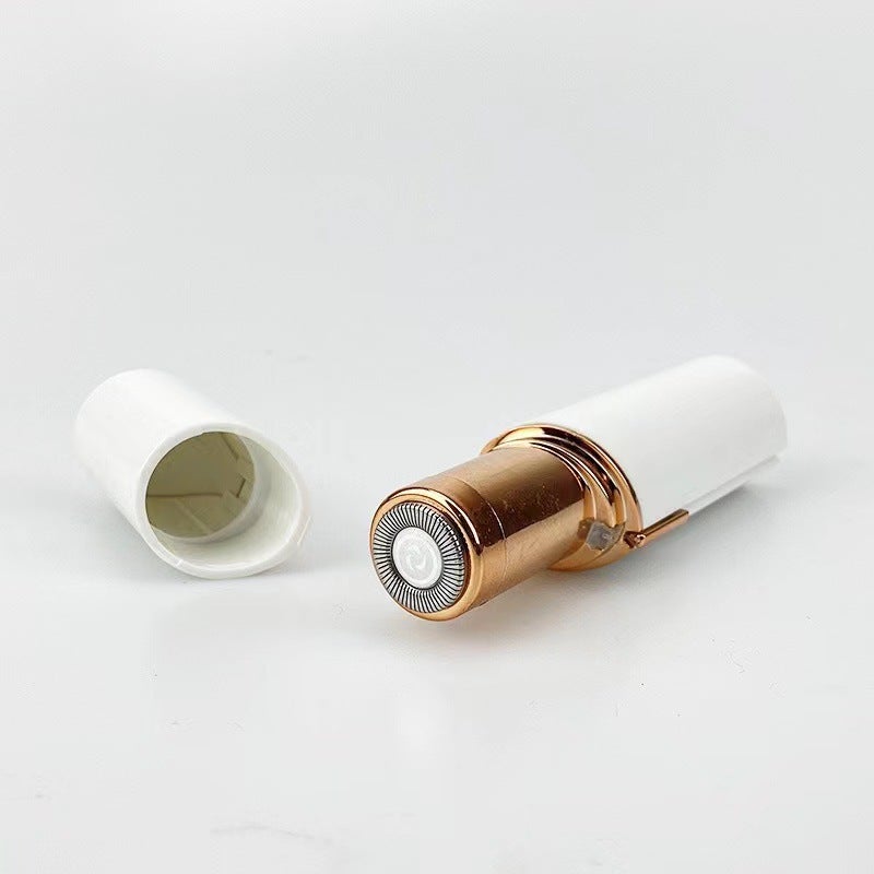 مزيل الشعر الوجهي الأبيض يعمل بالبطاقة المحمولة (USB) مزيل شعر وجهي كهربائي بدون ألم – منشار وجه للنساء يقوم بالقص الفوري والسهل للخدين والذقن والذراعين - Image 4