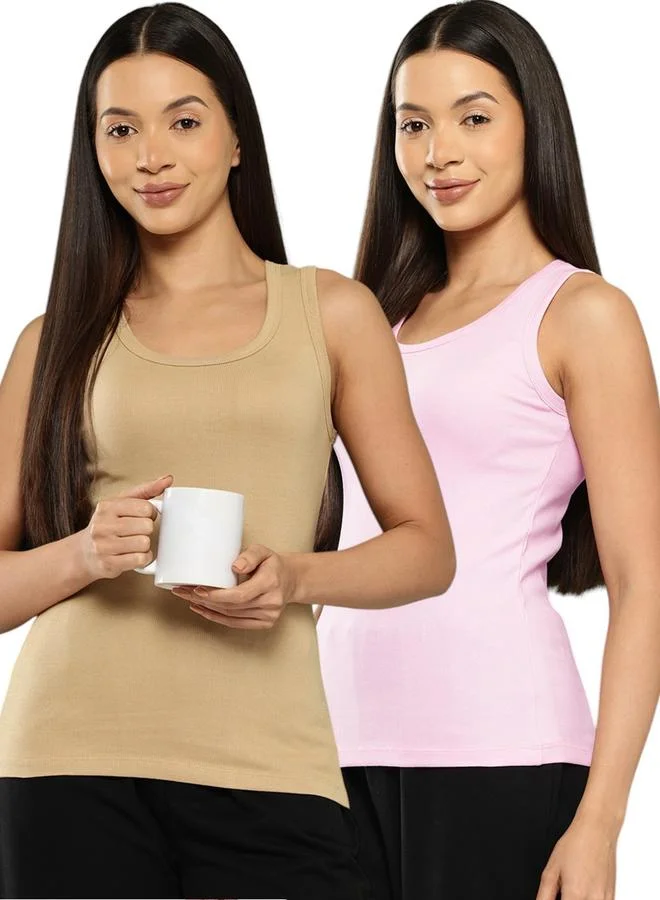 ليدينغ ليدي Pack of 2 - Cotton Blend Thermal Camisole