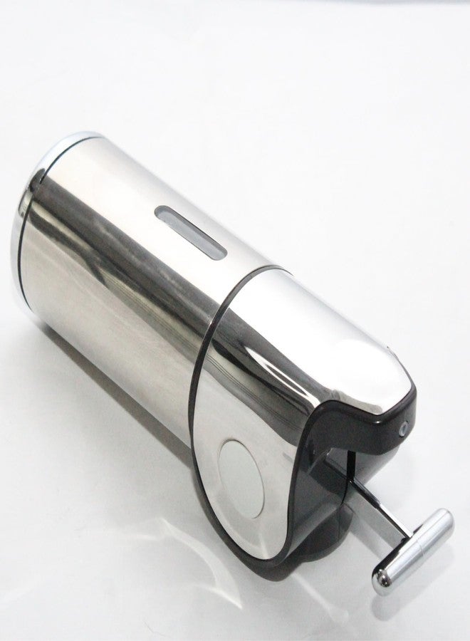 KI Push Handle 500ml Liquid Soap Dispenser with Stainless Steel Cover and ABS Body - for Lotion, Shampoo, Handwash - Bathroom & Kitchen - Image 2