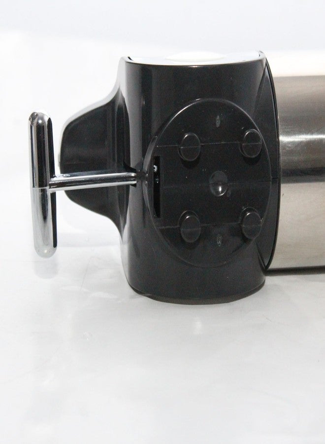 KI Push Handle 500ml Liquid Soap Dispenser with Stainless Steel Cover and ABS Body - for Lotion, Shampoo, Handwash - Bathroom & Kitchen - Image 5