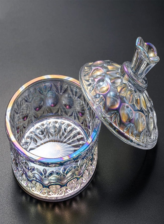 BQAN 100ml Large Nail Dappen Dish, Dazzling Crystal Dappen Dish with Lid, Damping Dish for Nails Holding Acrylic Liquid Acrylic Powder Nail Decor, Dappen Monomer Holder Dish (Laser Color) - Image 1