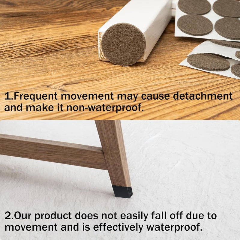 Aogigigio 2x4 Wood Post End Cap - 4Pcs 1.57”x 3.15“Post caps (1-1/2" x 3-1/7") PVC Floor Protector,Waterproof and Anti-Friction,Suitable for Table Legs, Chair Legs, armrests and Other Wood - Image 4