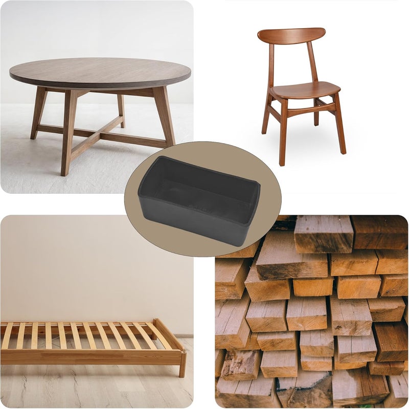 Aogigigio 2x4 Wood Post End Cap - 4Pcs 1.57”x 3.15“Post caps (1-1/2" x 3-1/7") PVC Floor Protector,Waterproof and Anti-Friction,Suitable for Table Legs, Chair Legs, armrests and Other Wood - Image 5