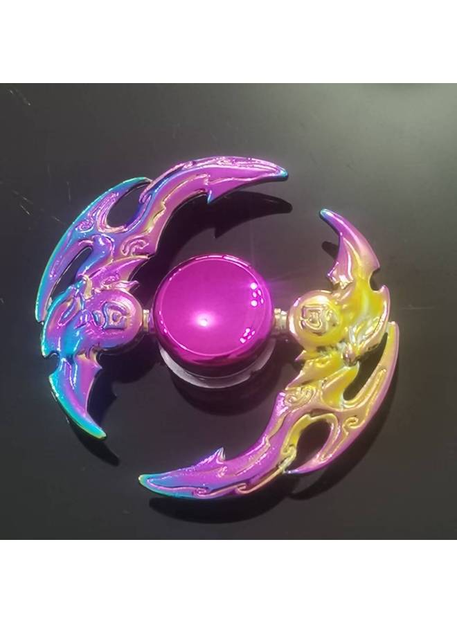 Alloy Fingertip Gyro Colorful Finger Gyro Decompression Fingertip Gyro Night Market Stall Merchandise-Color:107 White Tiger Chronicle-colorful  - Image 1