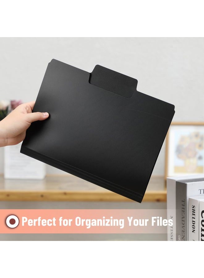 Mr. Pen Black File Folders Letter Size, 6 Pack, 1/3 Cut Tab & Expandable Design, 24 pcs of Labels, File Folders Black - Image 5