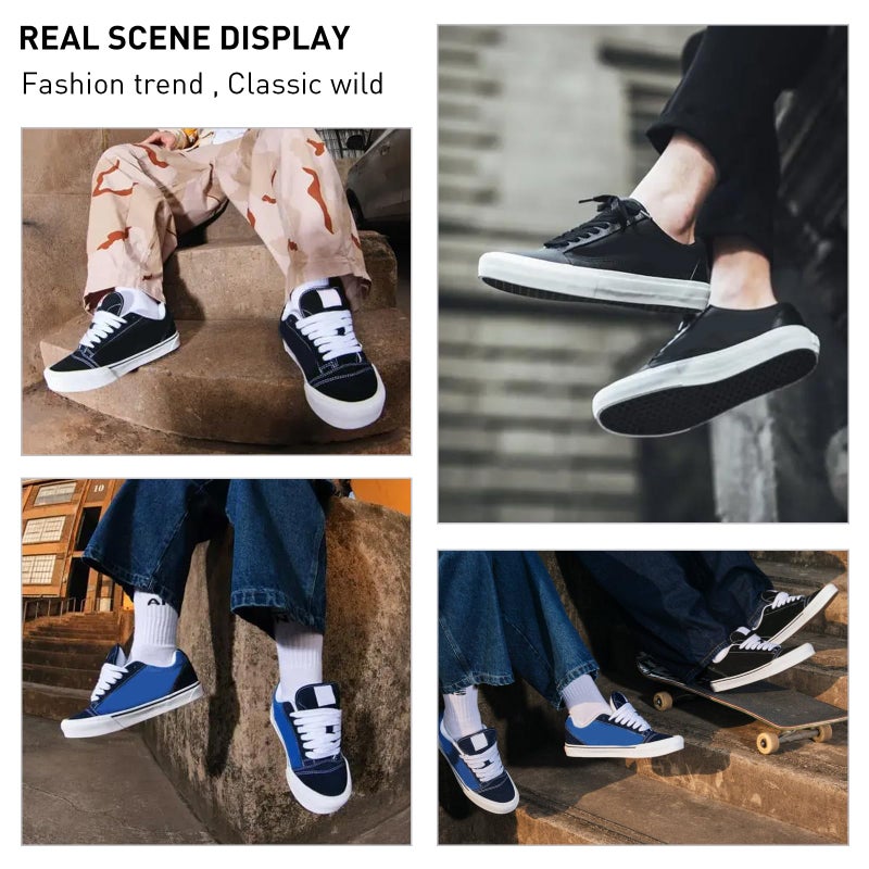 NDTEZUGT رباط أحذية رياضية سميك NDTEZUGT للرجال للاحذية الكلاسيكية Vans Knu Skool، عرض 5/8" (15 مم) من القطن، بديل سميك وكبير (أبيض، 54"/140 سم) - Image 5