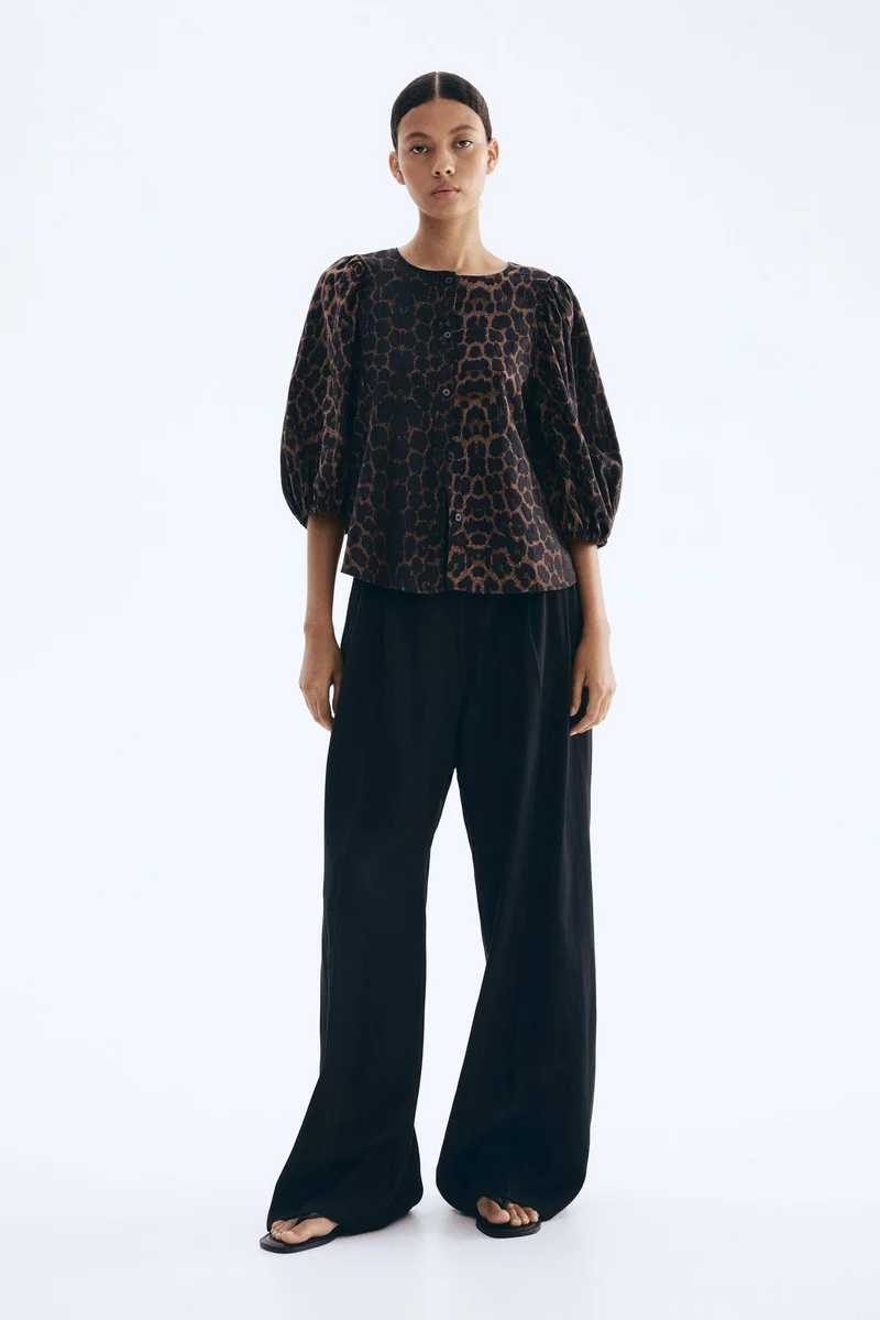 H&M Linen-blend blouse