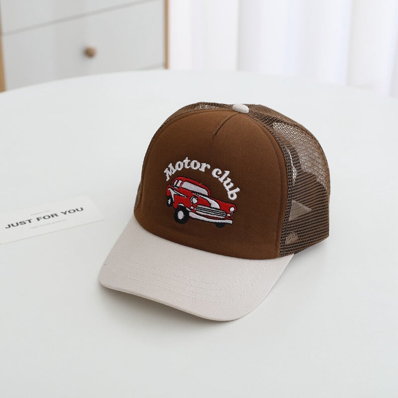 Excavator Kids Cap Mesh Summer Sun Hat Polyester - Image 1