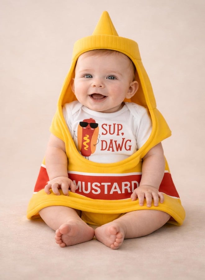 Witty and Bitty Sup Dawg Hot Dog Food Meme Onesie/Bodysuit (0-3 months) - Image 2