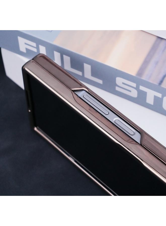 erorex Case For Samsung Galaxy Z Fold6 Plating Frame MagSafe Carbon Fiber Fold Phone Case - Image 4