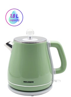 MAXQON Electric Kettle And Water Boiler 1.8L, Premium quality double-layer anti scalding, 304 Stainless steel, Boil-Dry Protection Cordless 360 degree rotational base, Coffee Tea Pot  - Image 1