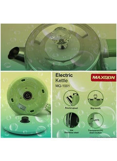 MAXQON Electric Kettle And Water Boiler 1.8L, Premium quality double-layer anti scalding, 304 Stainless steel, Boil-Dry Protection Cordless 360 degree rotational base, Coffee Tea Pot  - Image 5