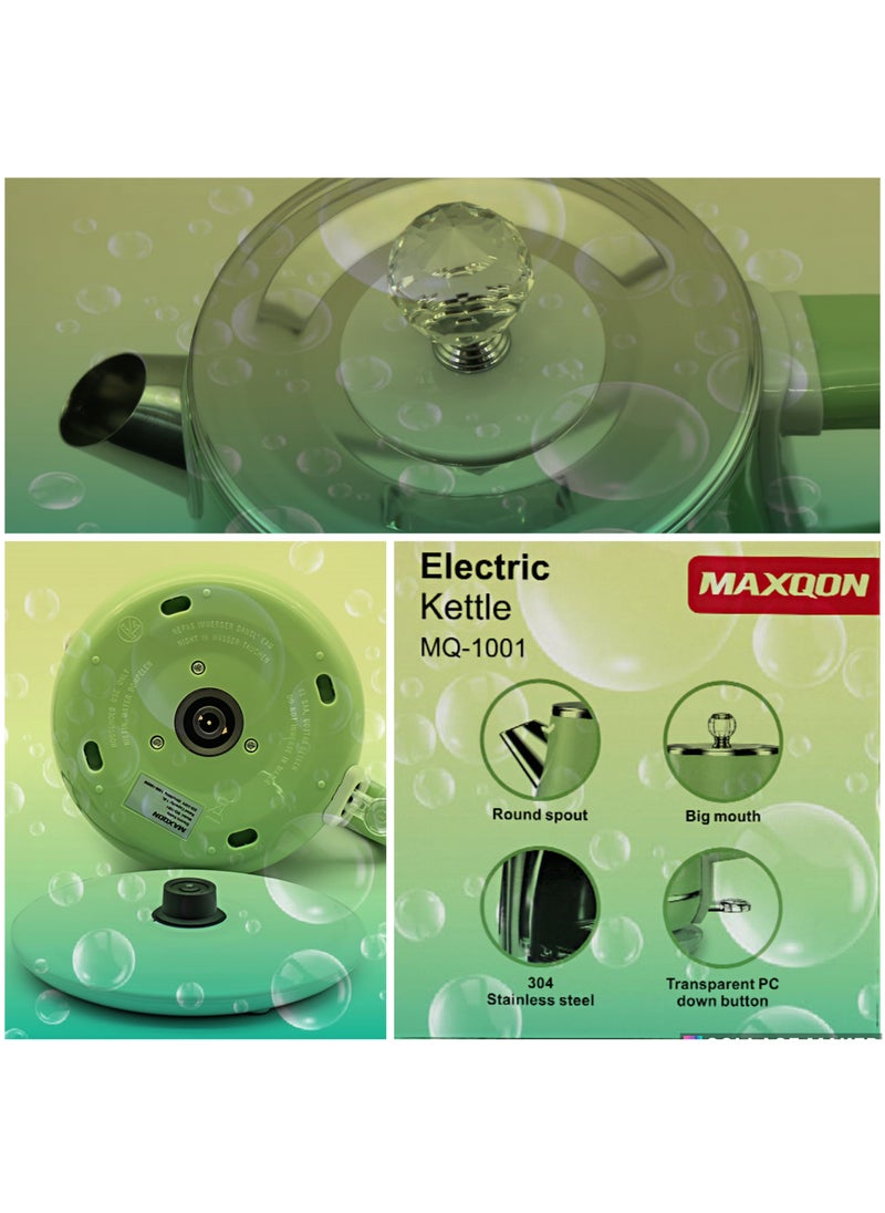 MAXQON Electric Kettle And Water Boiler 1.8L, Premium quality double-layer anti scalding, 304 Stainless steel, Boil-Dry Protection Cordless 360 degree rotational base, Coffee Tea Pot  - Image 5